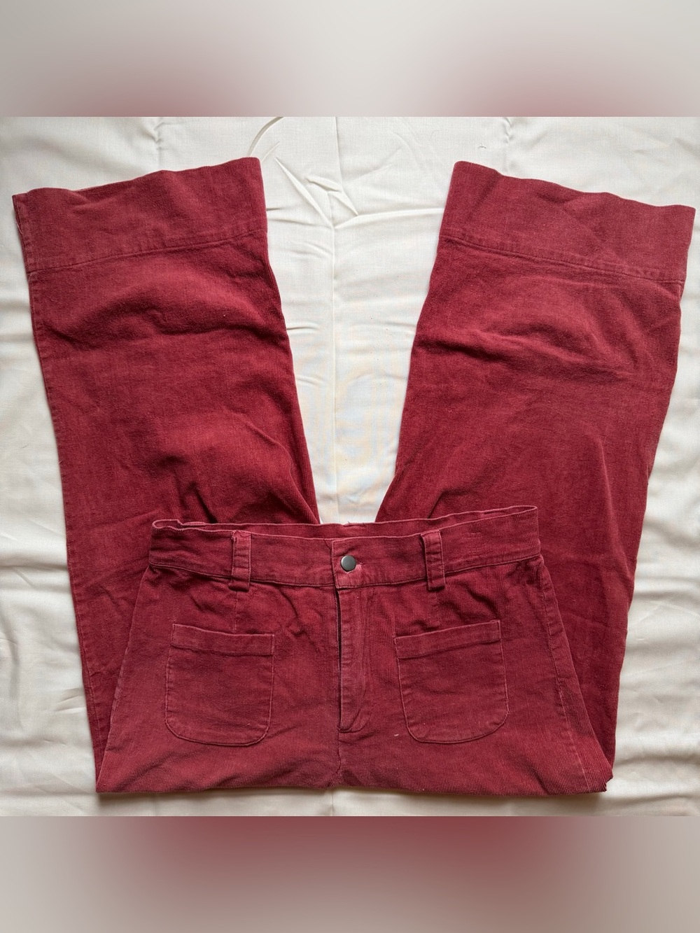 Vintage Burgundy Corduroy Capri